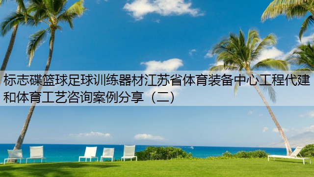 标志碟篮球足球训练器材江苏省体育装备中心工程代建和体育工艺咨询案例分享（二）